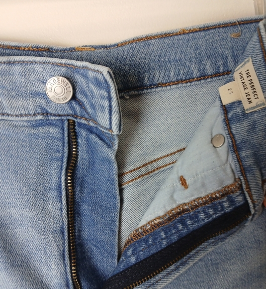 Madewell the Perfect Vintage Jean 27 Light wash Distressed Great UC - Picture 5 of 10